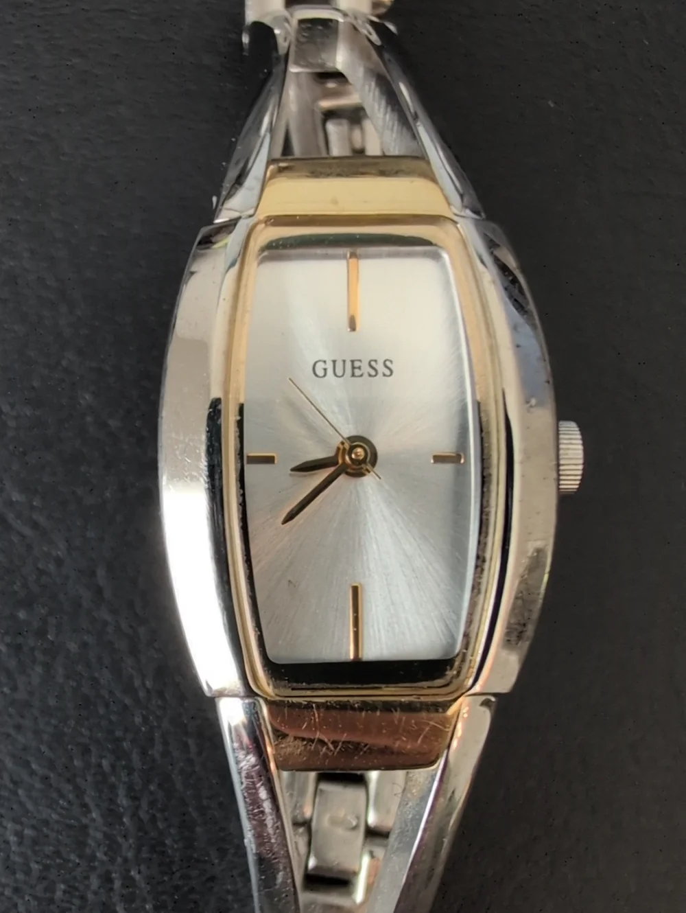 GUESS Silver and Gold-Tone Women's Bracelet Watch